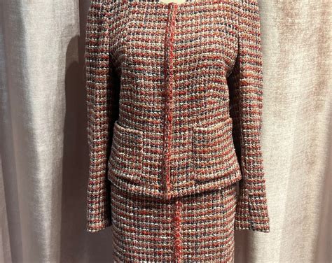 chanel sweat suit womens|vintage Chanel tweed suit.